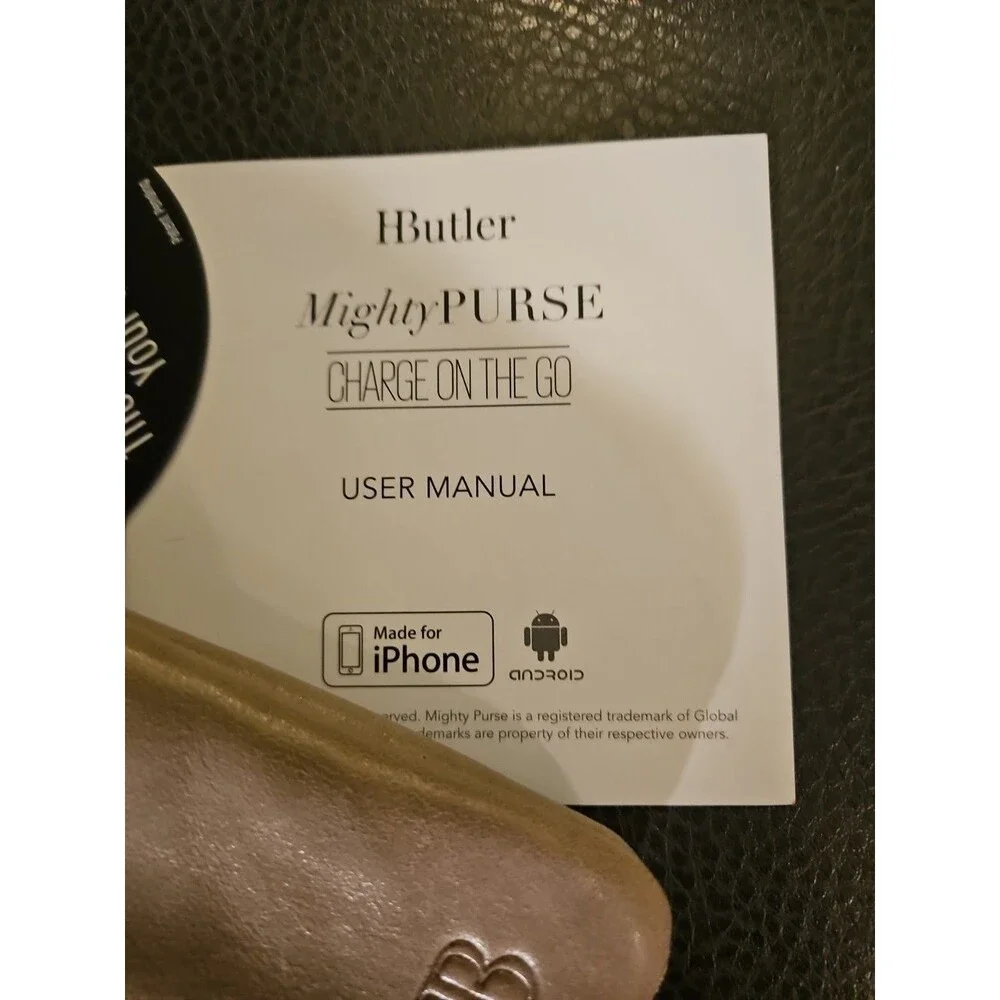 NWT H Butler Genuine Leather Mighty Purse Wristlet - IPhone Charging on the Go